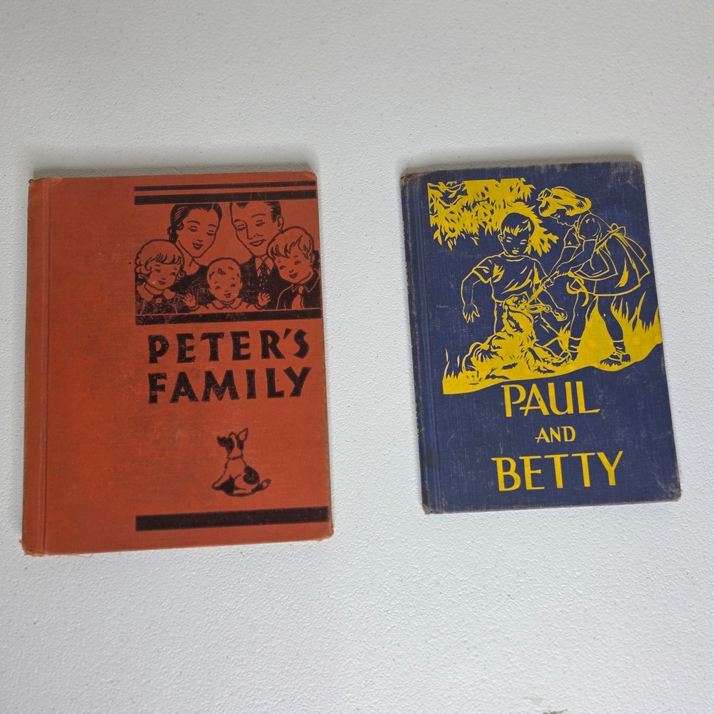 Vintage Follett & Lyons and Carnahan Childrens Hardback Books Kids Early Readers
